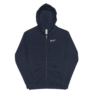 Unisex fleece zip up hoodie