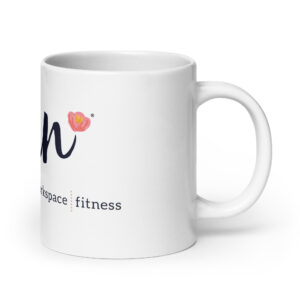 White glossy mug